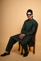 fir green tamtadu kameez shalwar for men 