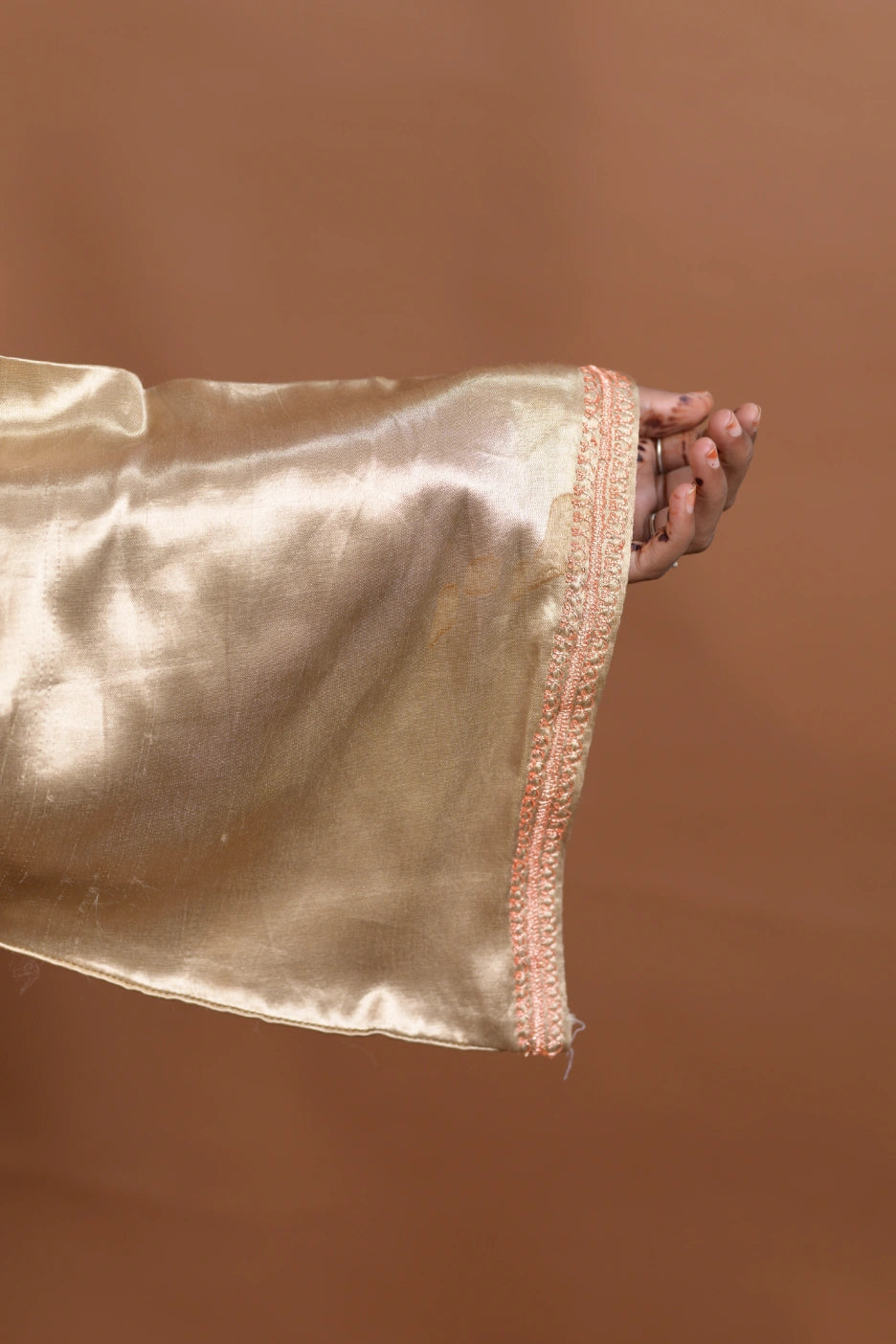 Golden Kashmiri Pheran For Females