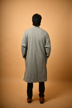 Light Green Dotted winter Pheran for men 
