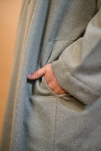 baraqah green herringbone winter pheran for men 