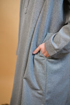 baraqah grey herringbone winter pheran for men 