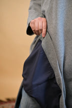 baraqah grey herringbone winter pheran for men 