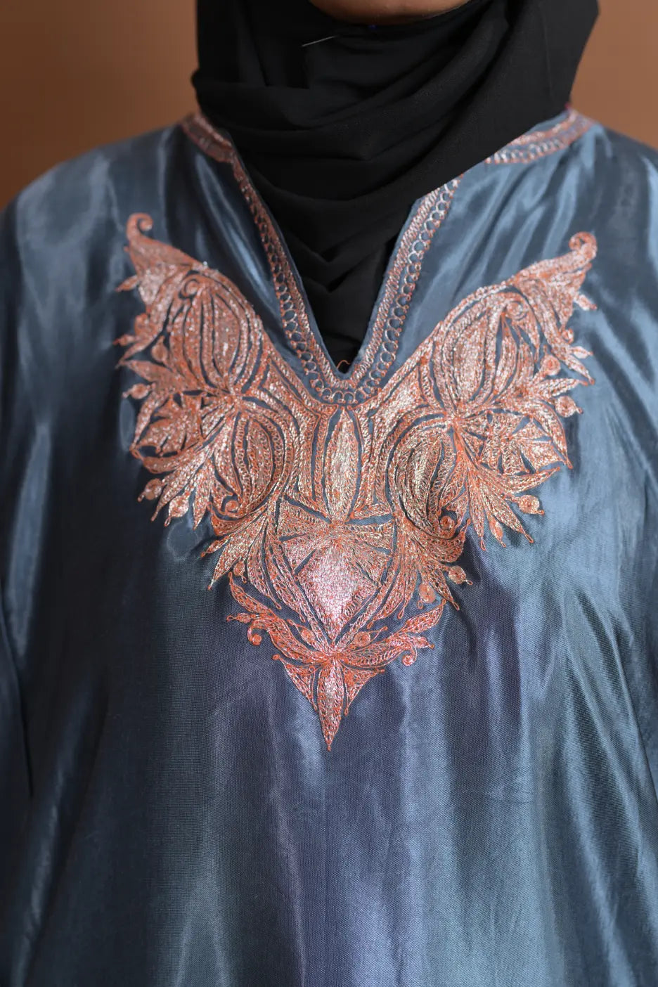 Grey Kashmiri Pheran For Females