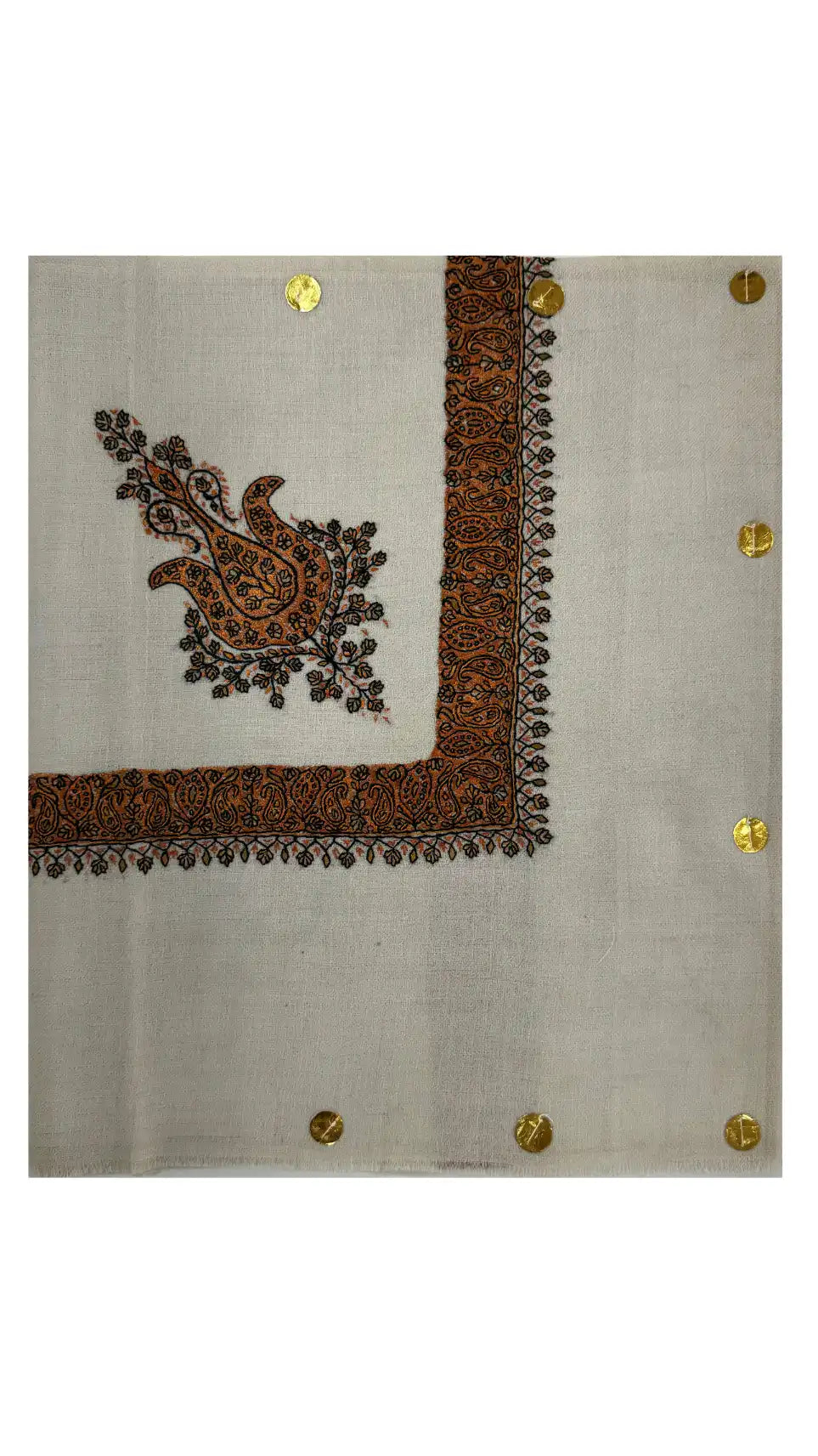 baraqah hand embroided pure pashmina shawl for women 
