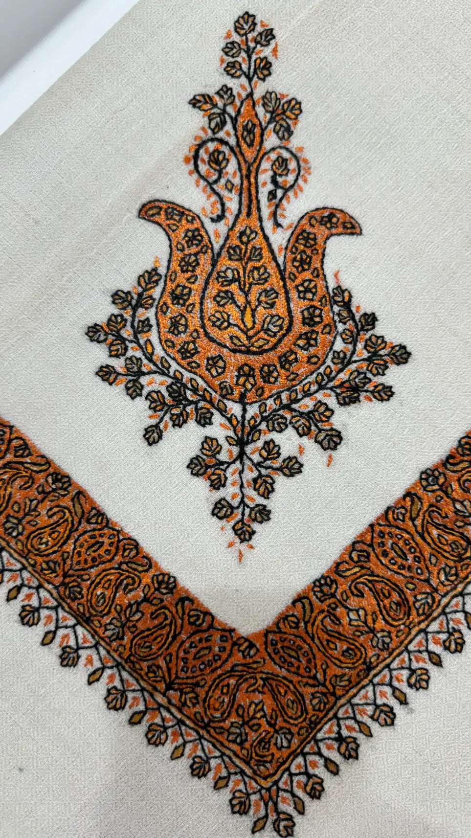 baraqah hand embroided pure pashmina shawl for women 
