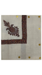 baraqah hand embroided pure pashmina shawl for women 