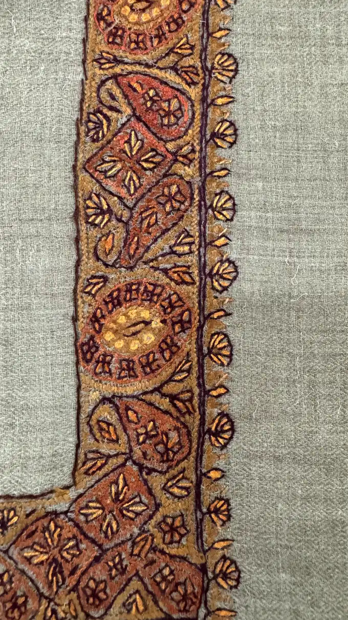 Cashmere Pashmina Hand Embroidered Rumal
