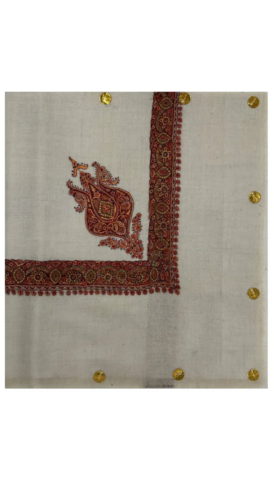 Cashmere Pashmina Hand Embroidered Rumal
