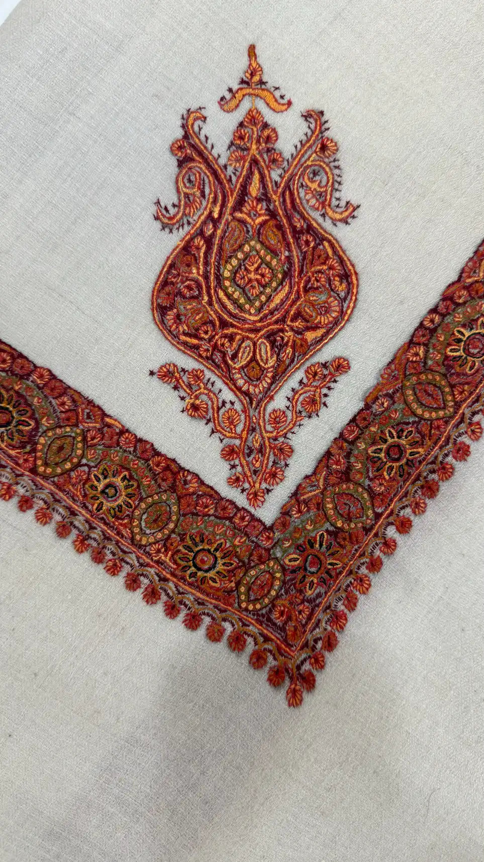 Cashmere Pashmina Hand Embroidered Rumal