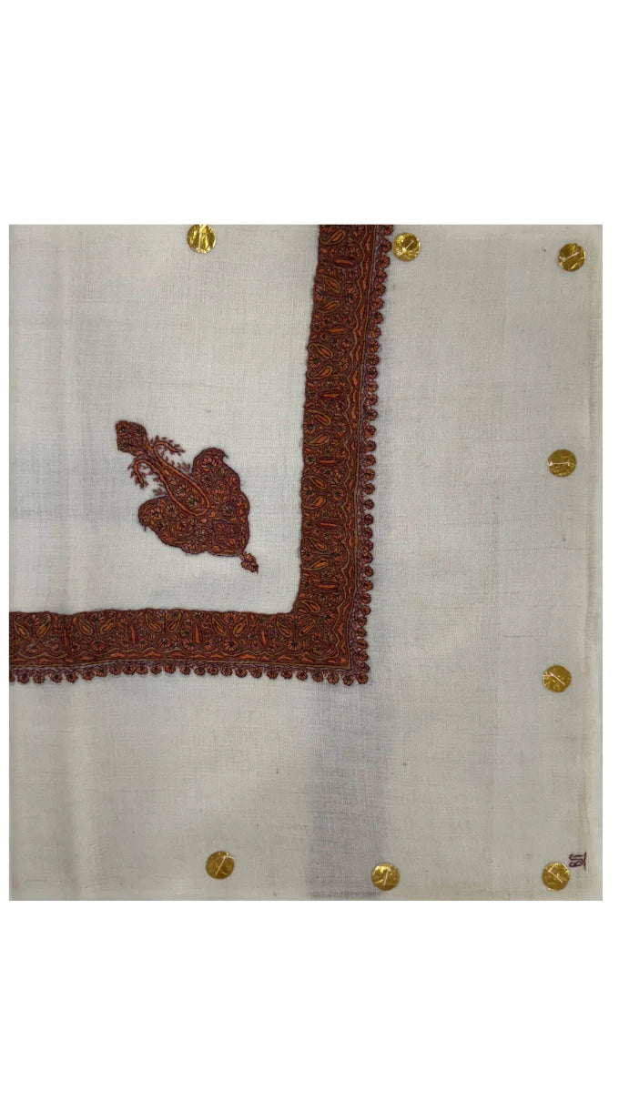 baraqah hand embroided pure pashmina shawl for women 