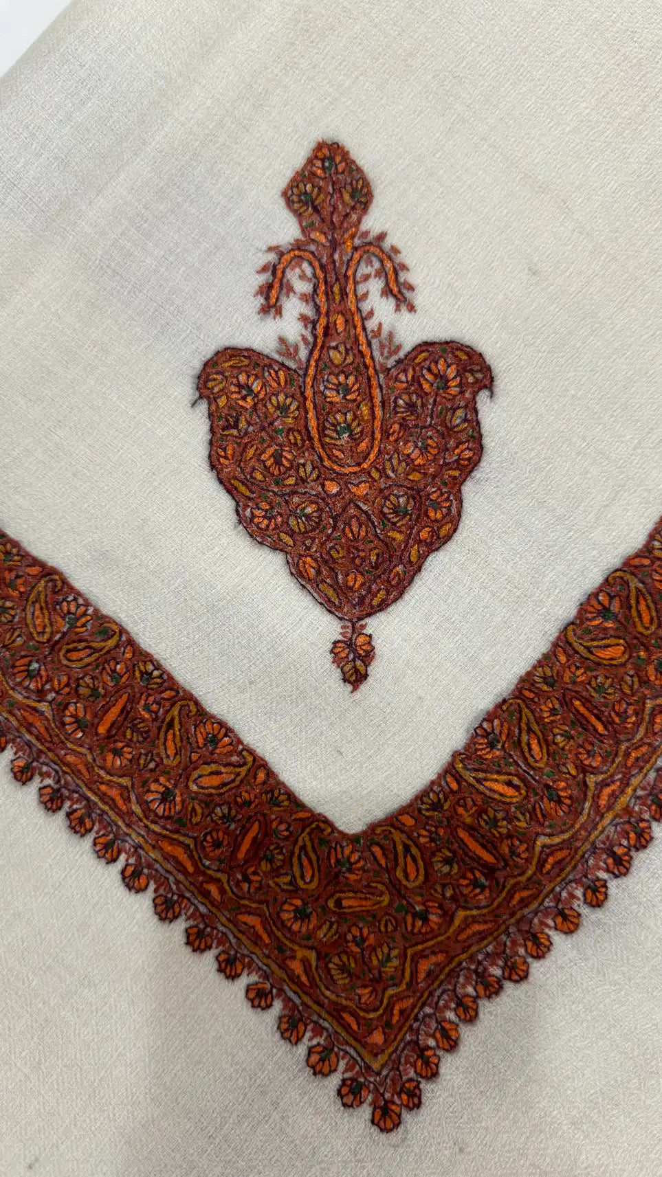 baraqah hand embroided pure pashmina shawl for women 