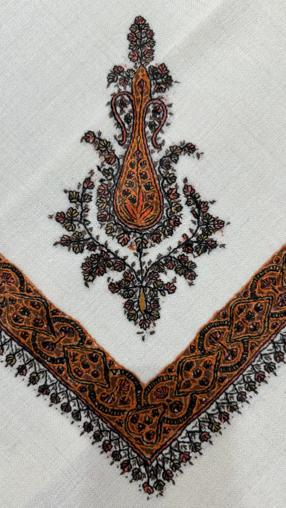 baraqah hand embroided pure pashmina shawl for women 