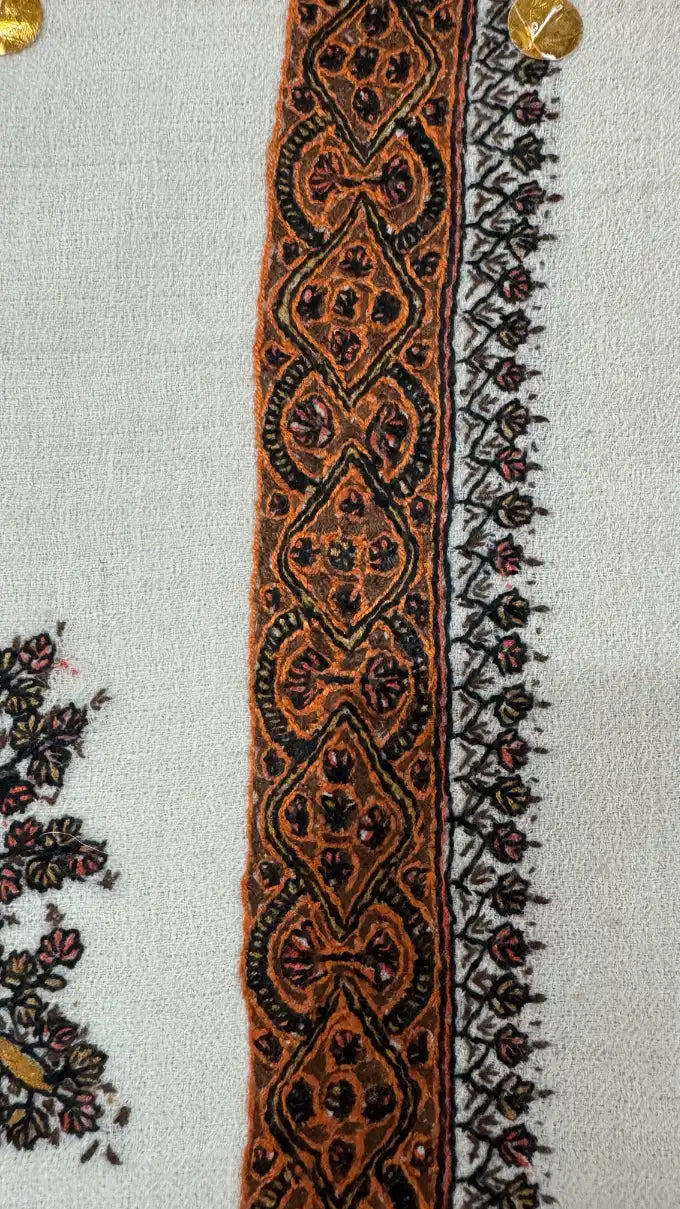 baraqah hand embroided pure pashmina shawl for women 
