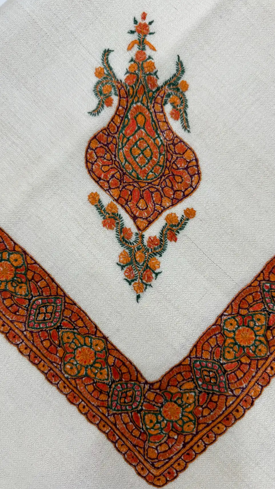 baraqah hand embroided pure pashmina shawl for women 