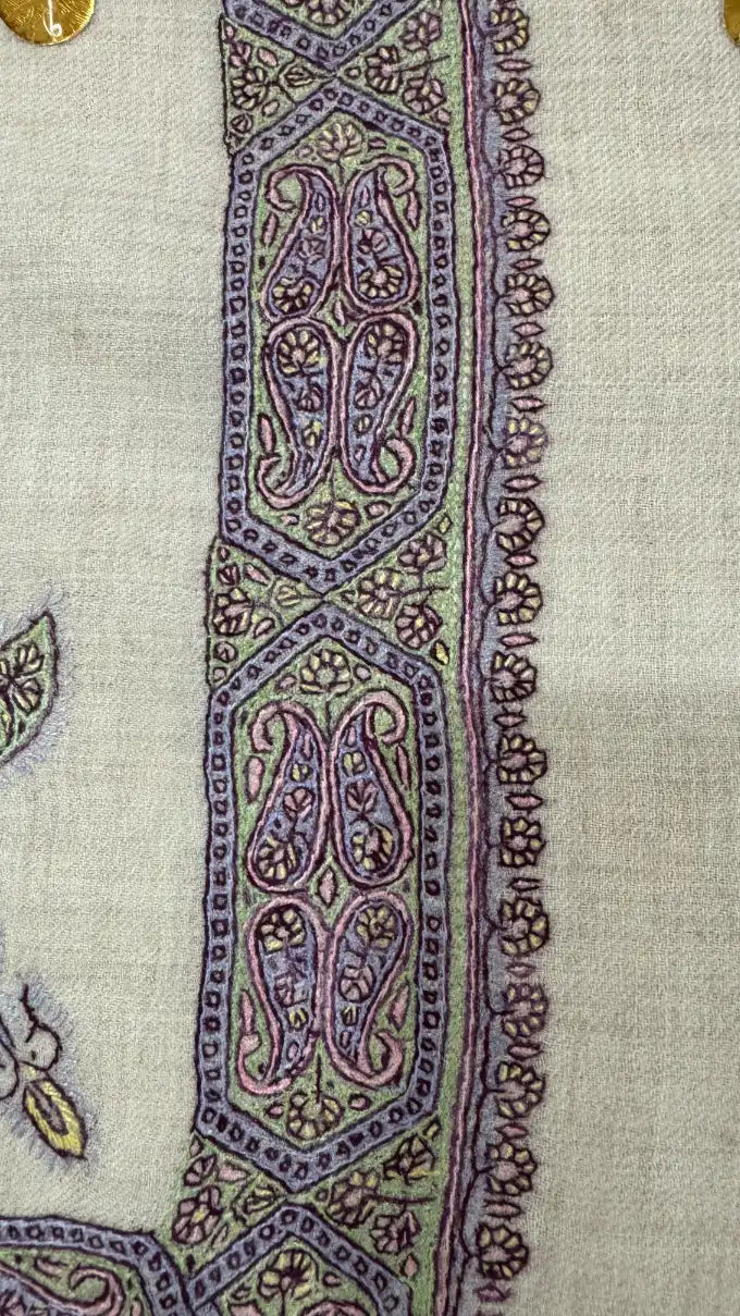 baraqah hand embroided pure pashmina shawl for women 