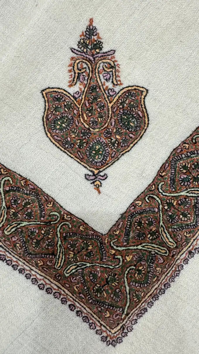 Cashmere Pashmina Hand Embroidered Rumal