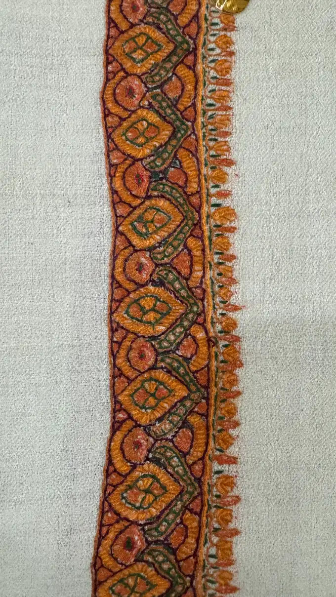 baraqah hand embroided pure pashmina shawl for women 