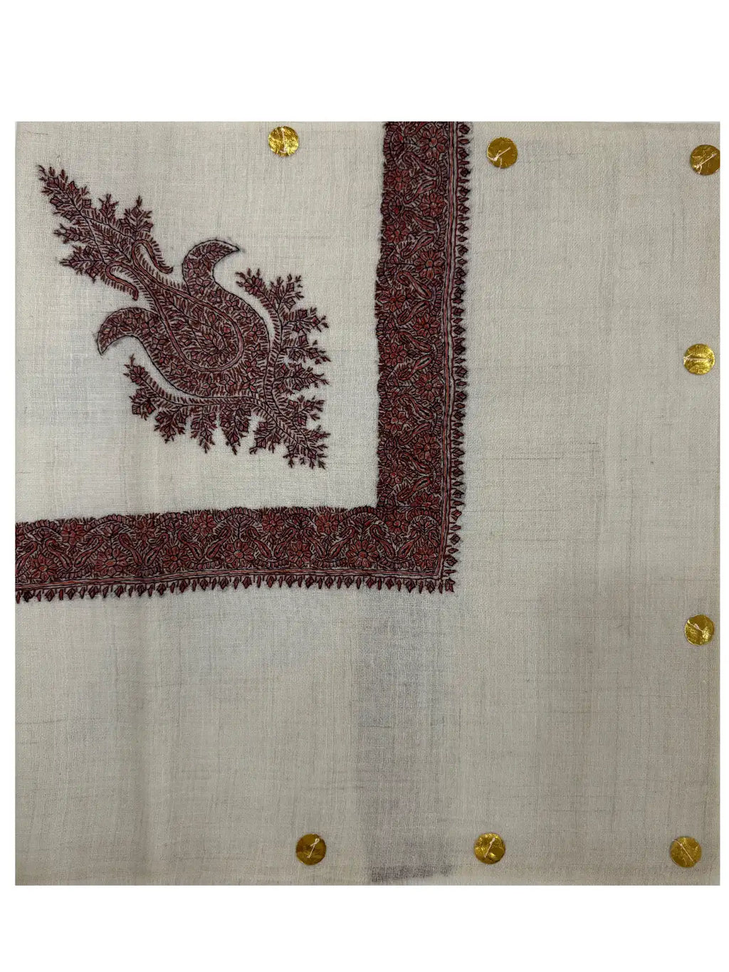 baraqah hand embroided pure pashmina shawl for women 