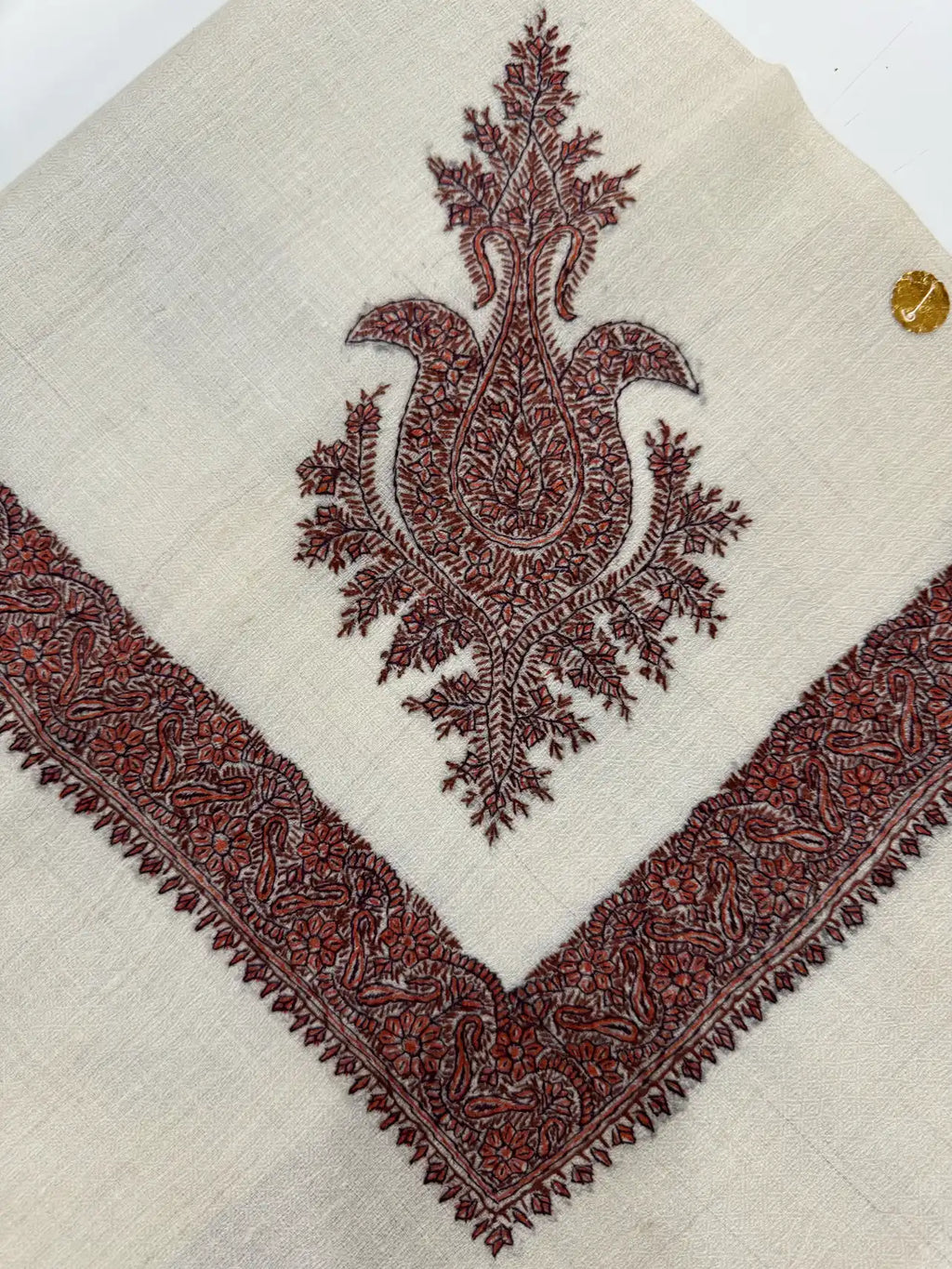 baraqah hand embroided pure pashmina shawl for women 