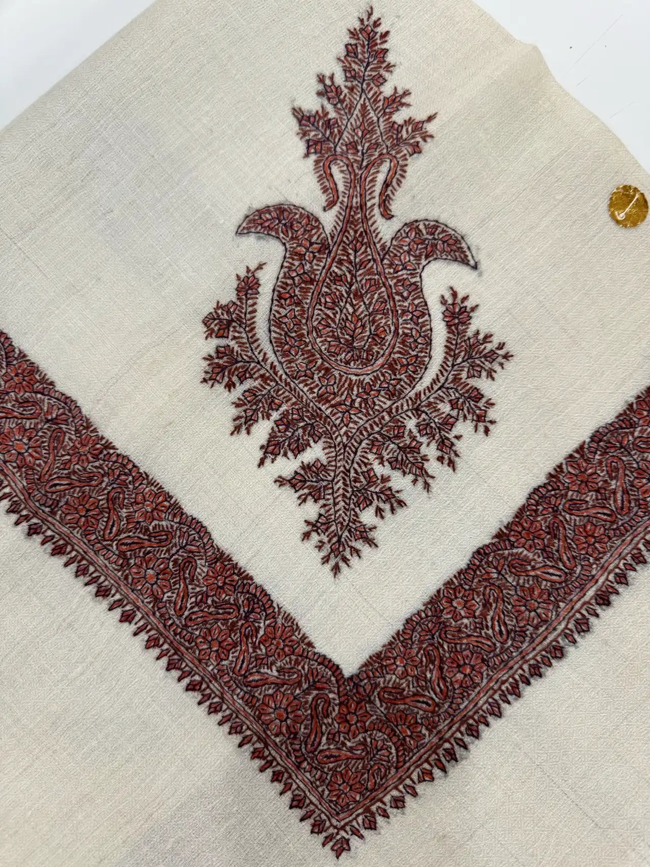 baraqah hand embroided pure pashmina shawl for women 