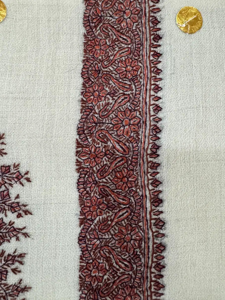baraqah hand embroided pure pashmina shawl for women 