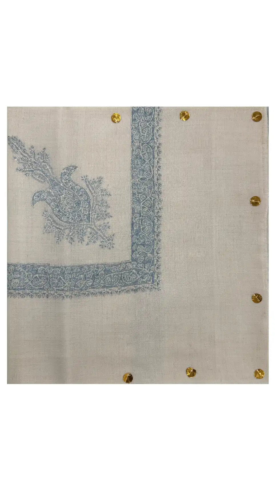 baraqah hand embroided pure pashmina shawl for women 