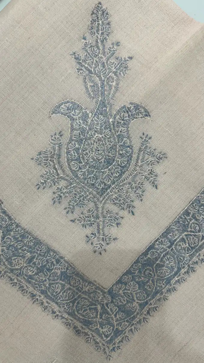 baraqah hand embroided pure pashmina shawl for women 