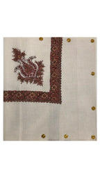 baraqah hand embroided pure pashmina shawl for women 