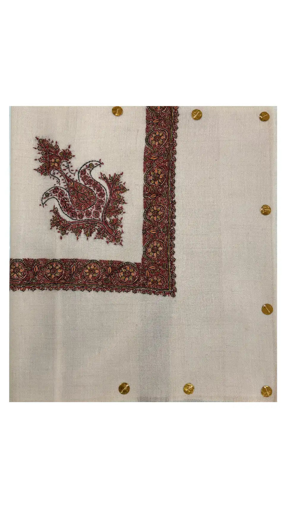 baraqah hand embroided pure pashmina shawl for women 