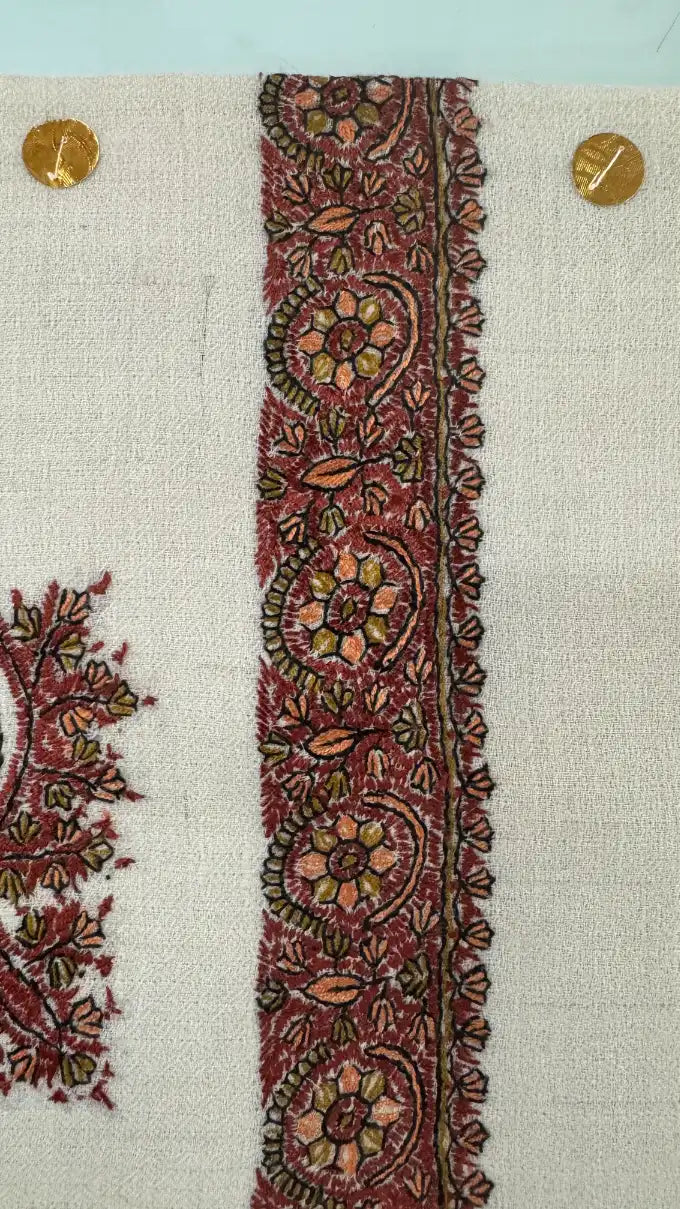 baraqah hand embroided pure pashmina shawl for women 