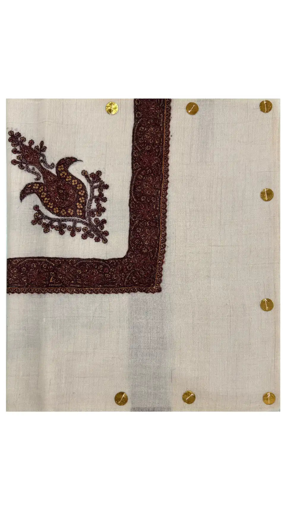 Cashmere Pashmina Hand Embroidered Rumal