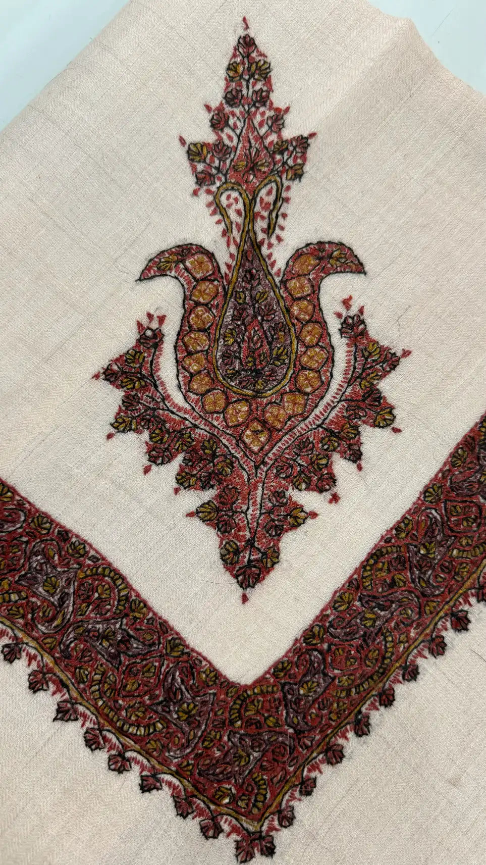 Cashmere Pashmina Hand Embroidered Rumal