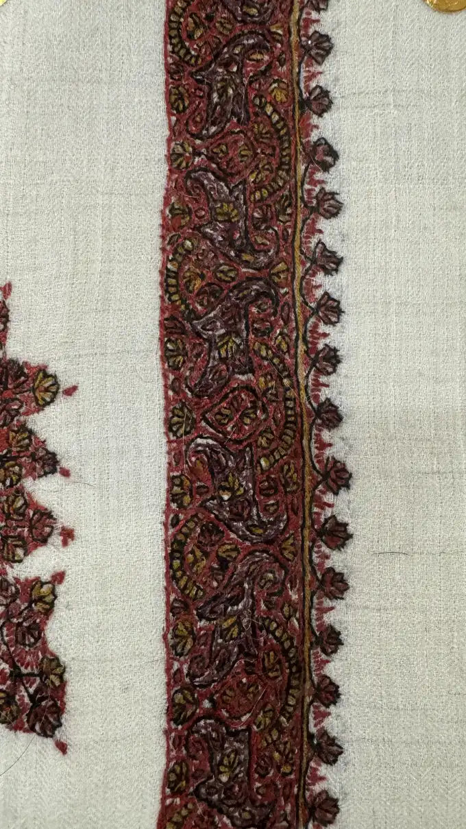 Cashmere Pashmina Hand Embroidered Rumal