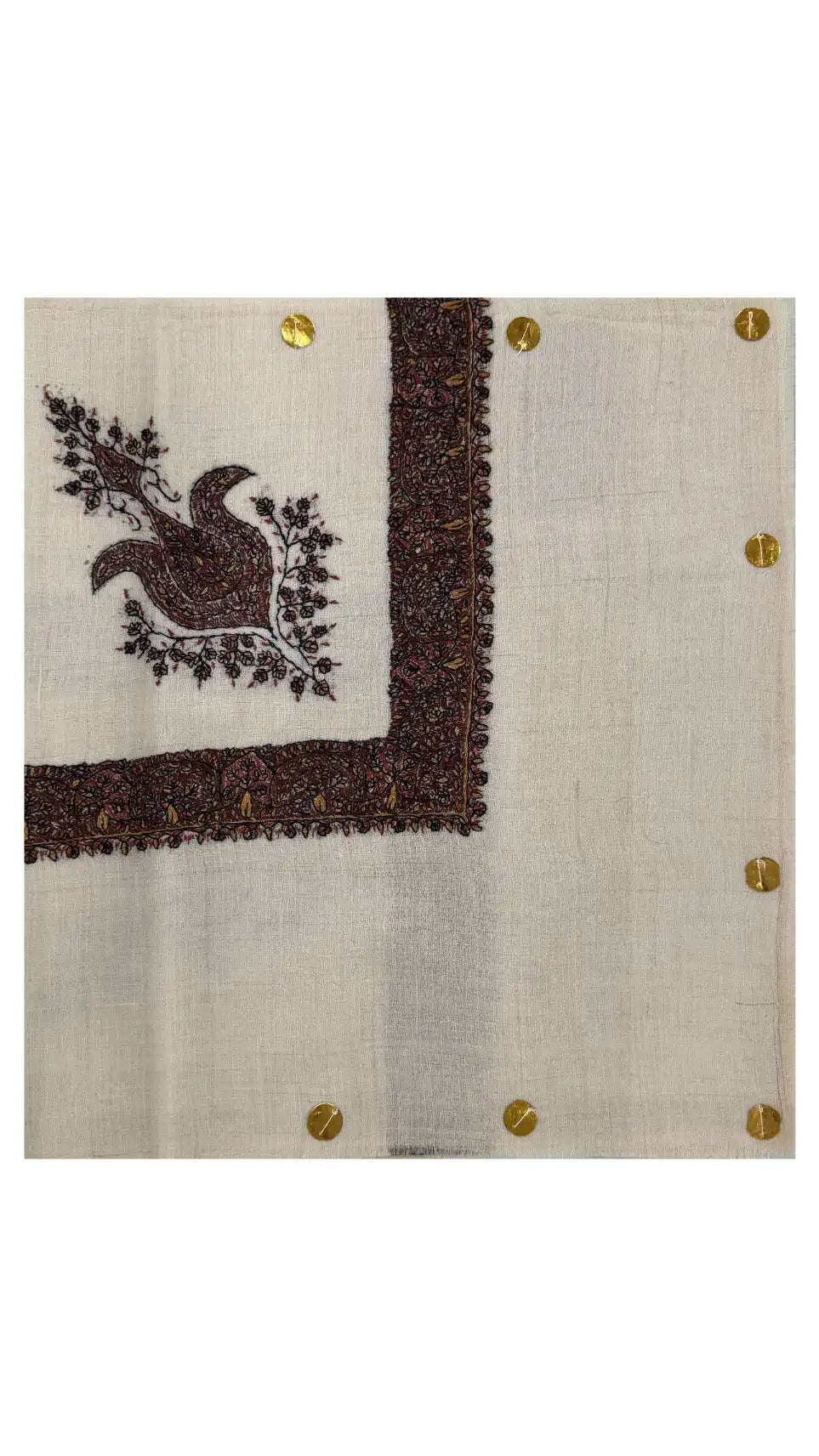 baraqah hand embroided pure pashmina shawl for women 
