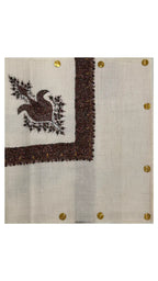 baraqah hand embroided pure pashmina shawl for women 