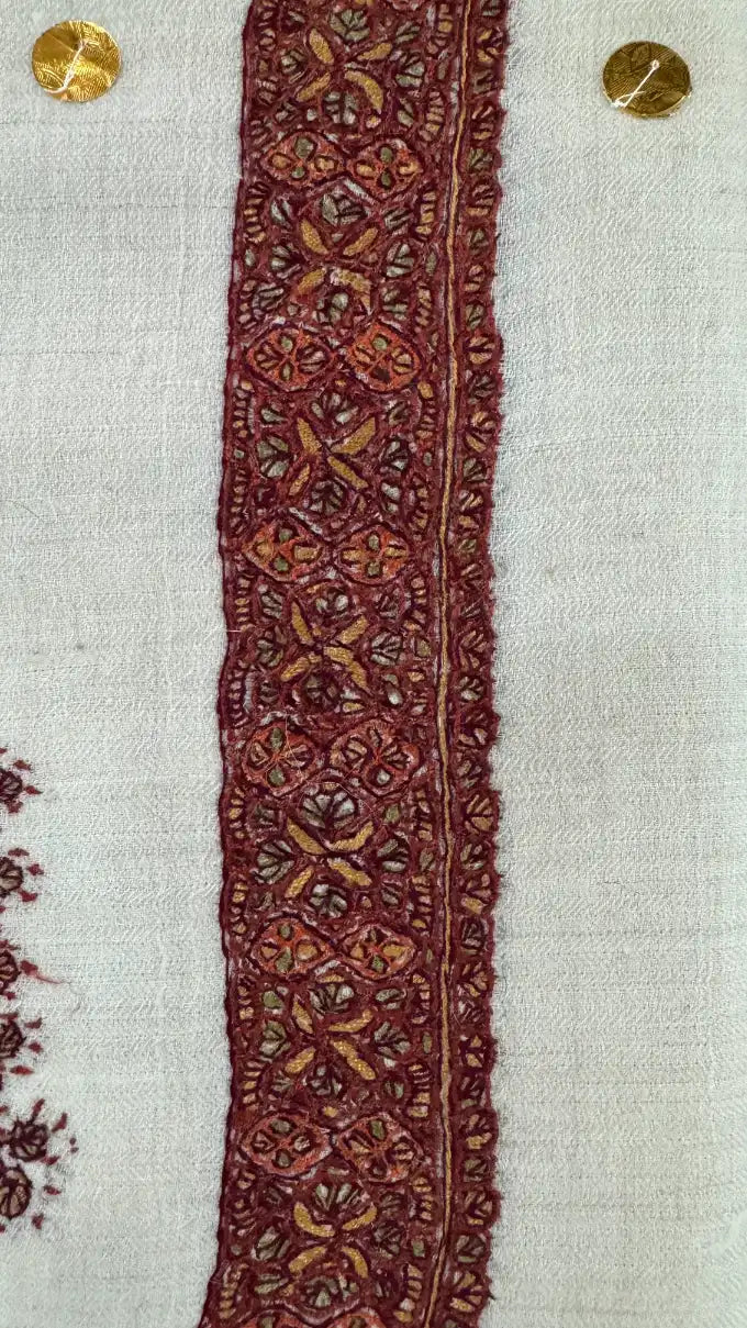 baraqah hand embroided pure pashmina shawl for women 