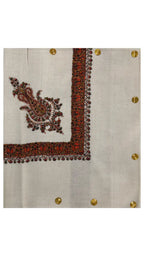 baraqah hand embroided pure pashmina shawl for women 