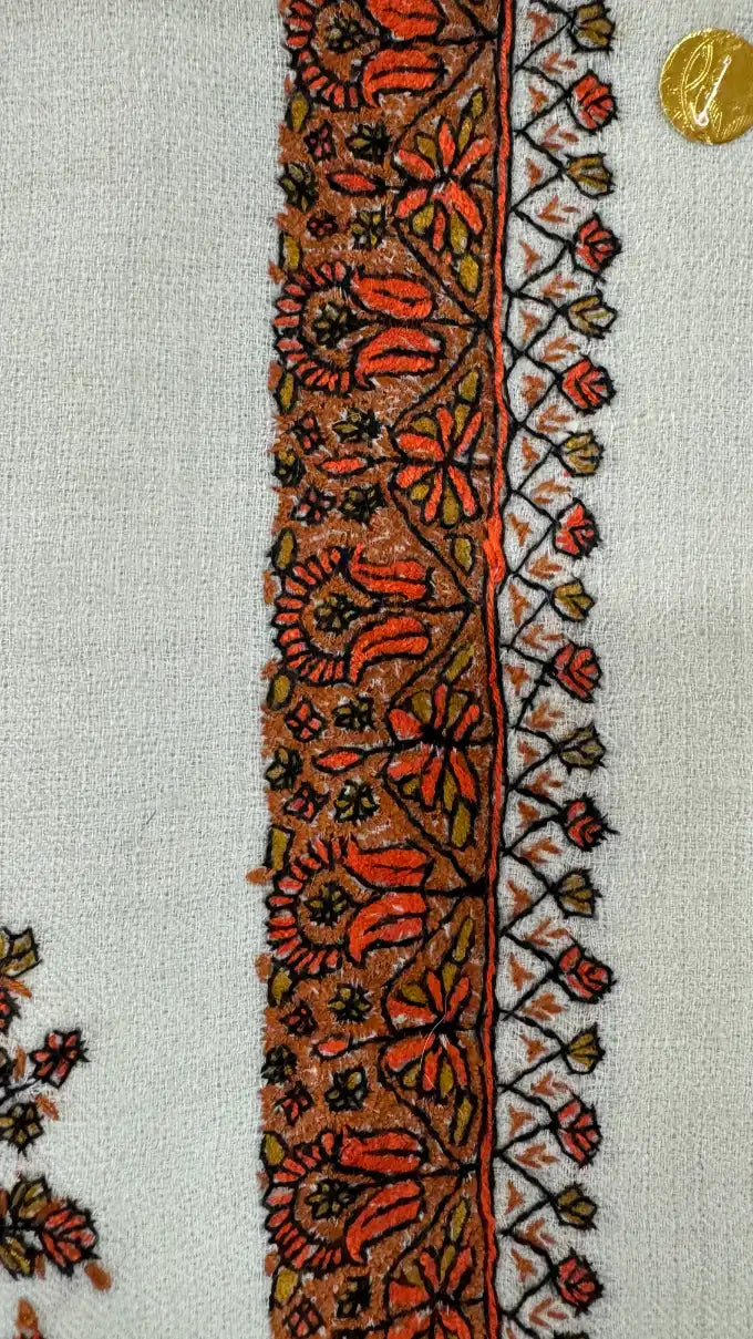 baraqah hand embroided pure pashmina shawl for women 