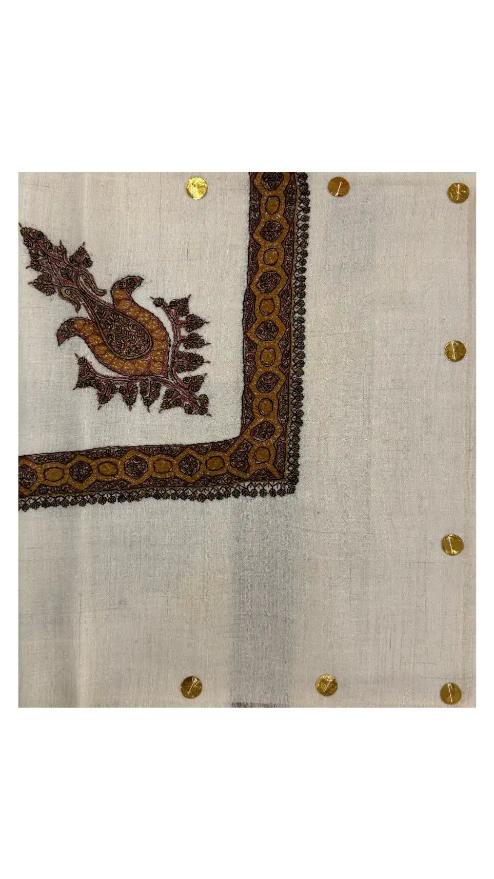 baraqah hand embroided pure pashmina shawl for women 