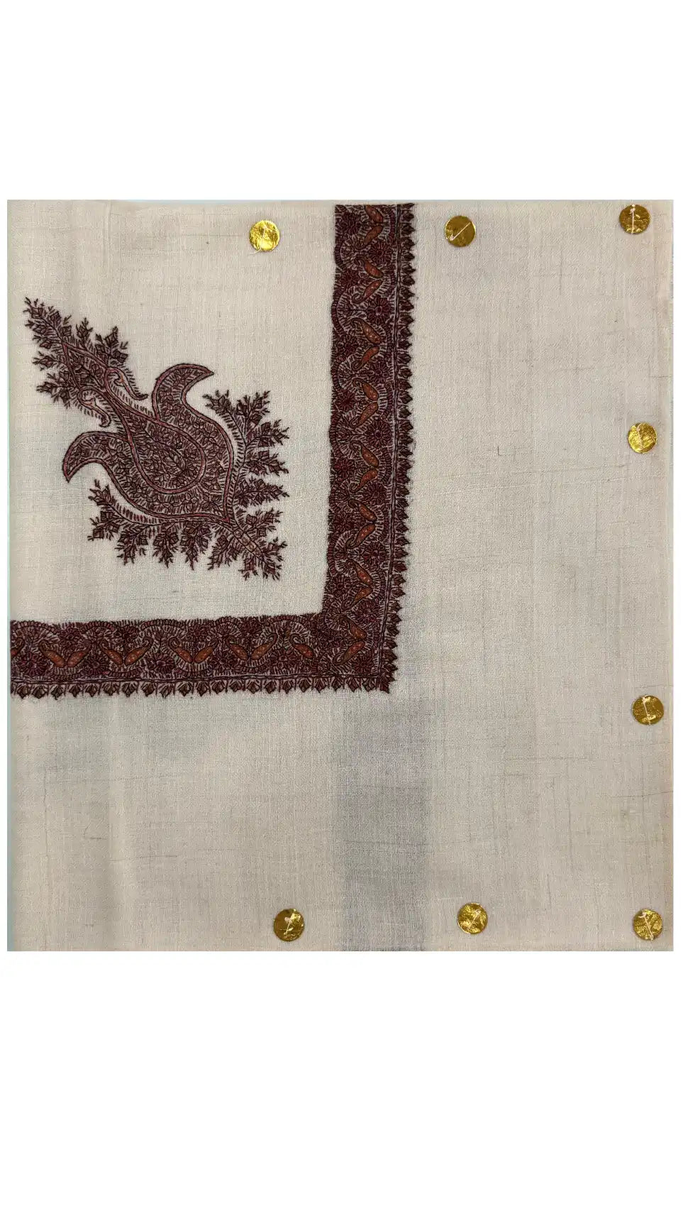 baraqah hand embroided pure pashmina shawl for women 