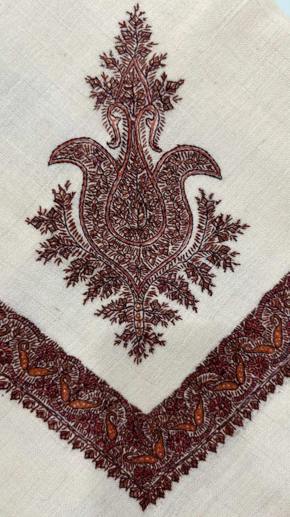 baraqah hand embroided pure pashmina shawl for women 