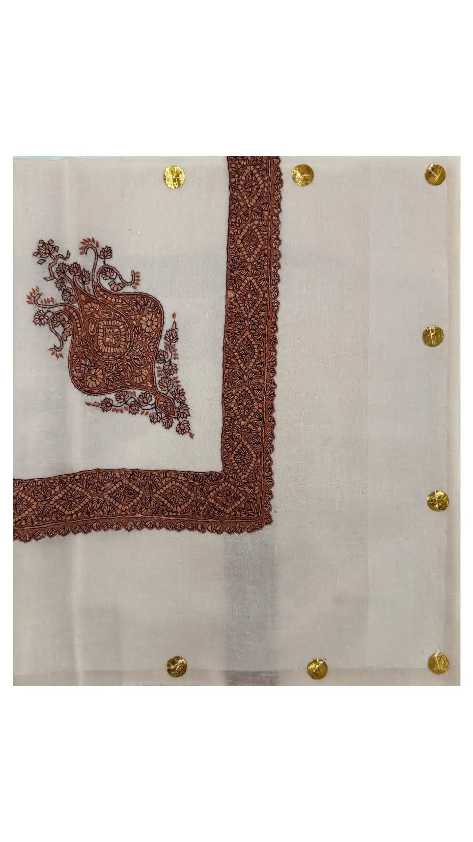 baraqah hand embroided pure pashmina shawl for women 