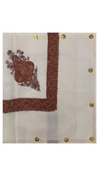 baraqah hand embroided pure pashmina shawl for women 