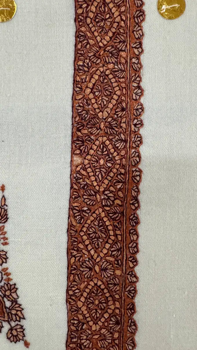 baraqah hand embroided pure pashmina shawl for women 