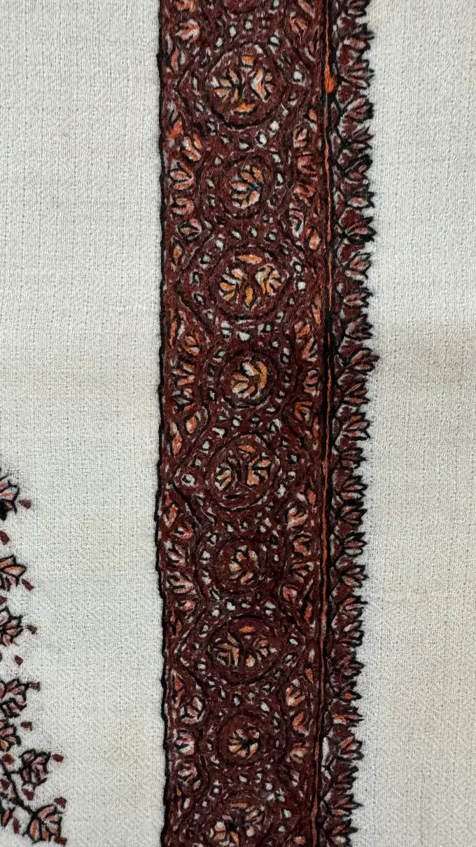 baraqah hand embroided pure pashmina shawl for women 