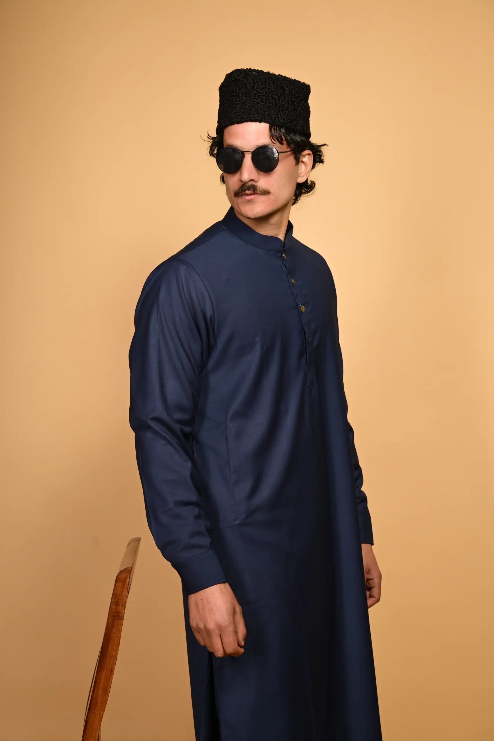 Tamtadu Ink Blue Kameez Shalwar