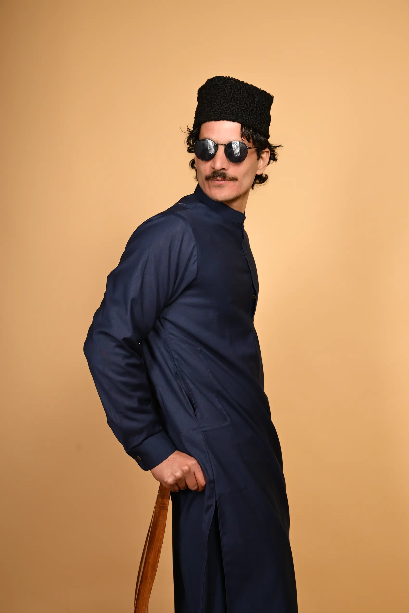 Tamtadu Ink Blue Kameez Shalwar
