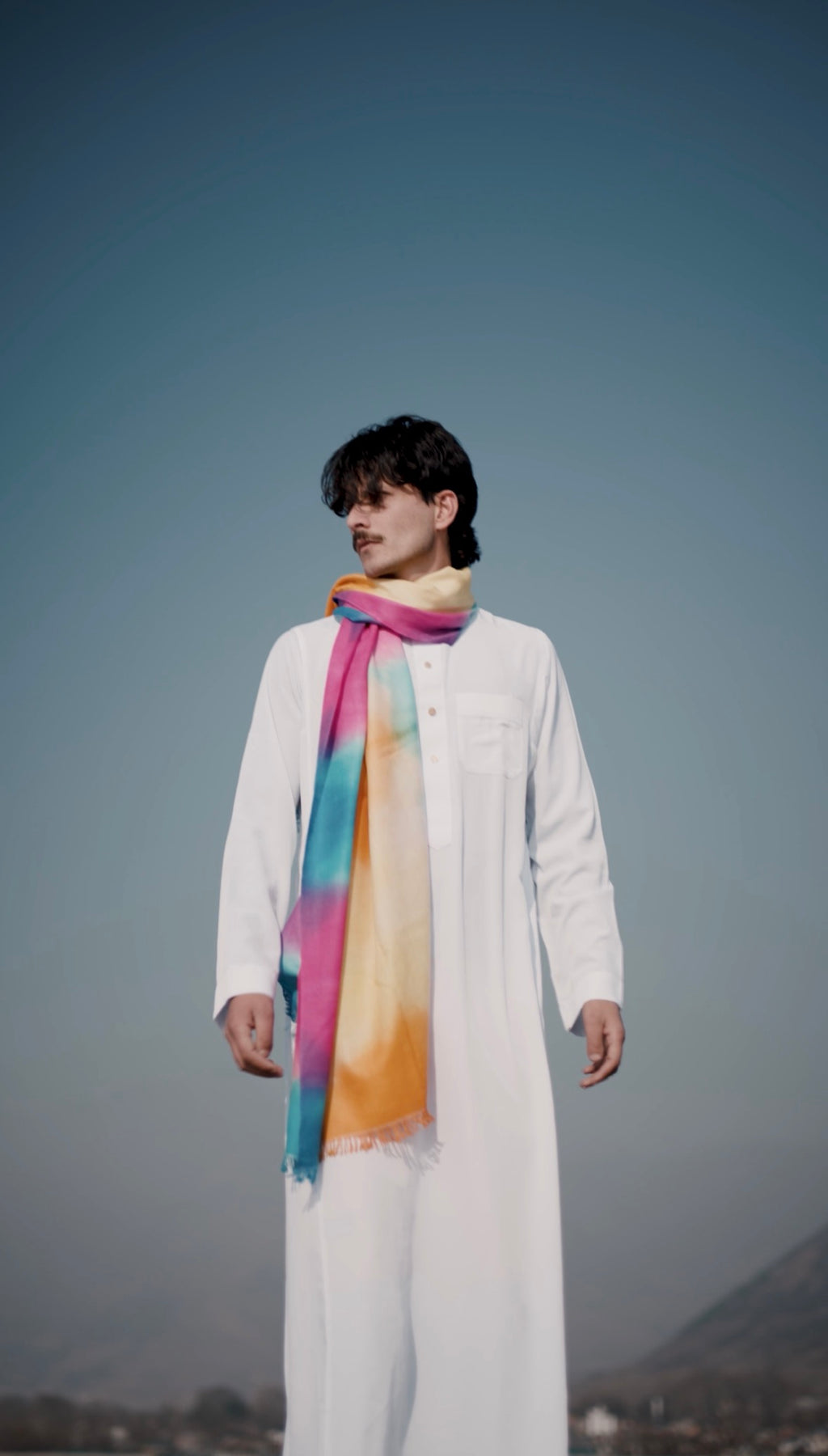 baraqah instagram gradient cashmere shawl for men 