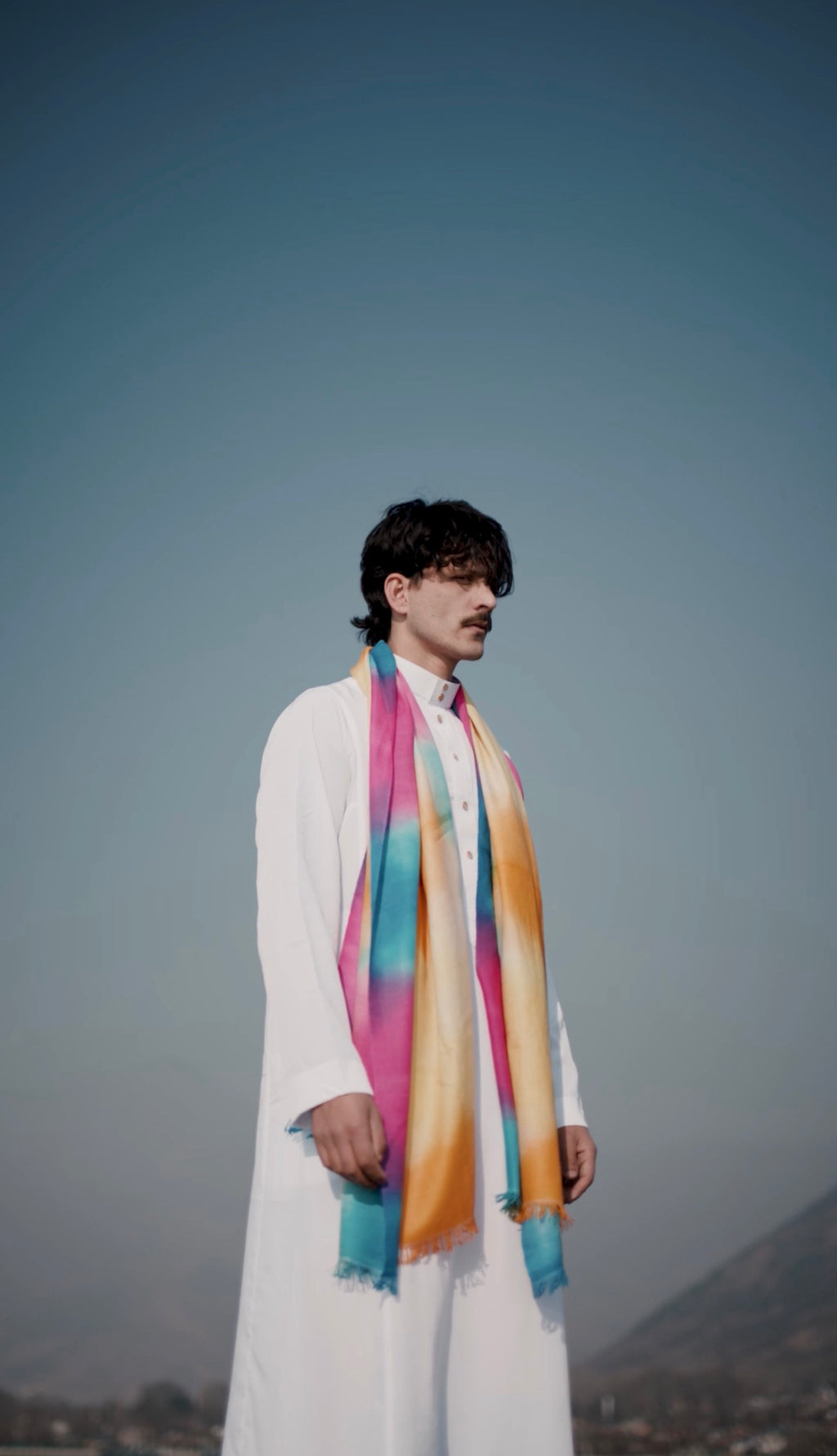 baraqah instagram gradient cashmere shawl for men 