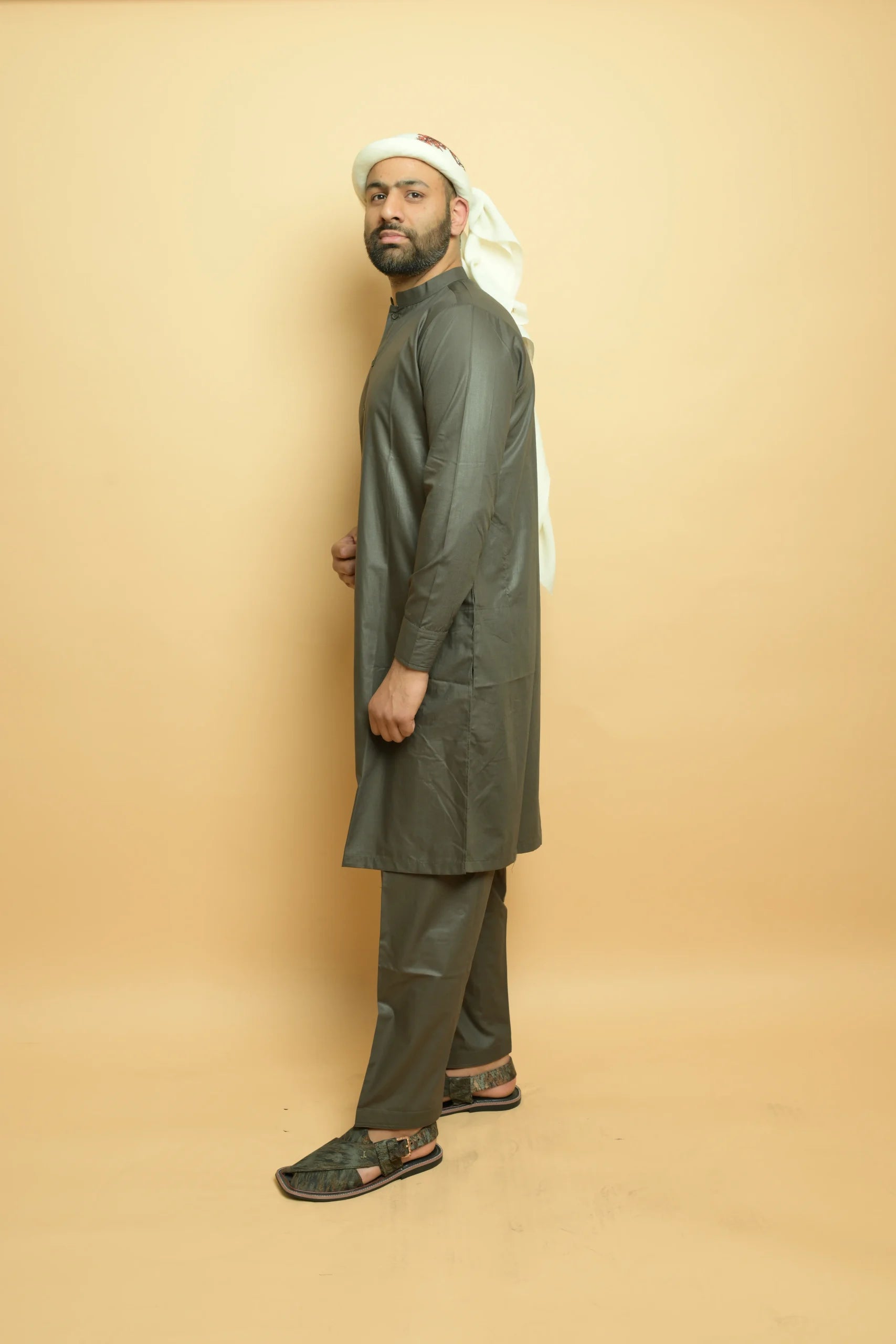Forest Green Kameez Shalwar